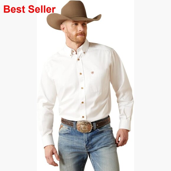 Solid Twill Classic Fit Button-Down Shirt with Chest Pocket